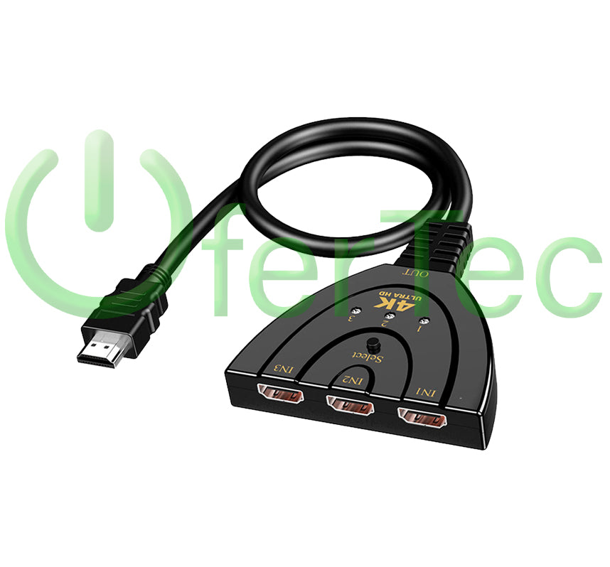 Adaptador Splitter Switch HDMI 3 a 1