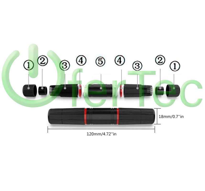 Adaptador Unión Impermeable para Cable Ethernet RJ45