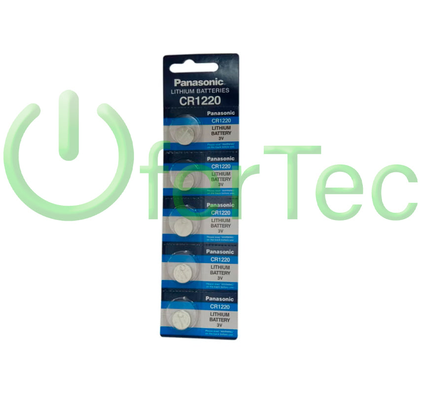 Paquete de Baterías de Litio 3v CR1220 Panasonic para DVR