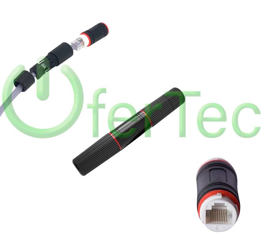 Adaptador Unión Impermeable para Cable Ethernet RJ45