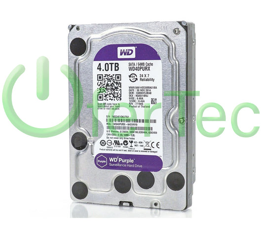 4TB Disco Duro Sata 3.5'' Western Digital Purple Para PC o DVR