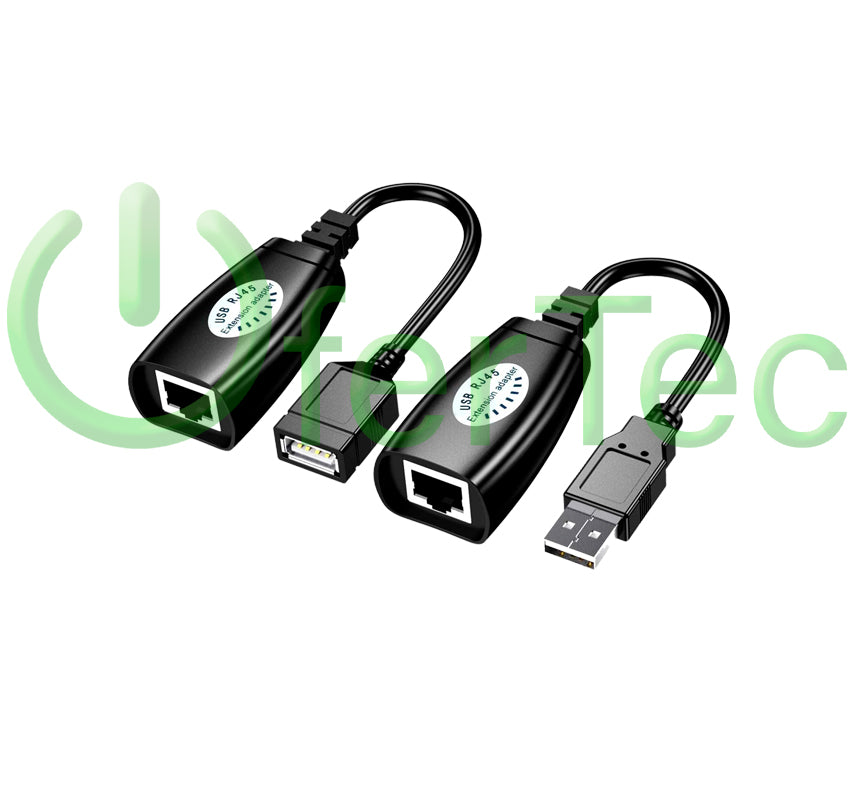 Adaptador Extensor USB a RJ45 30 Metros
