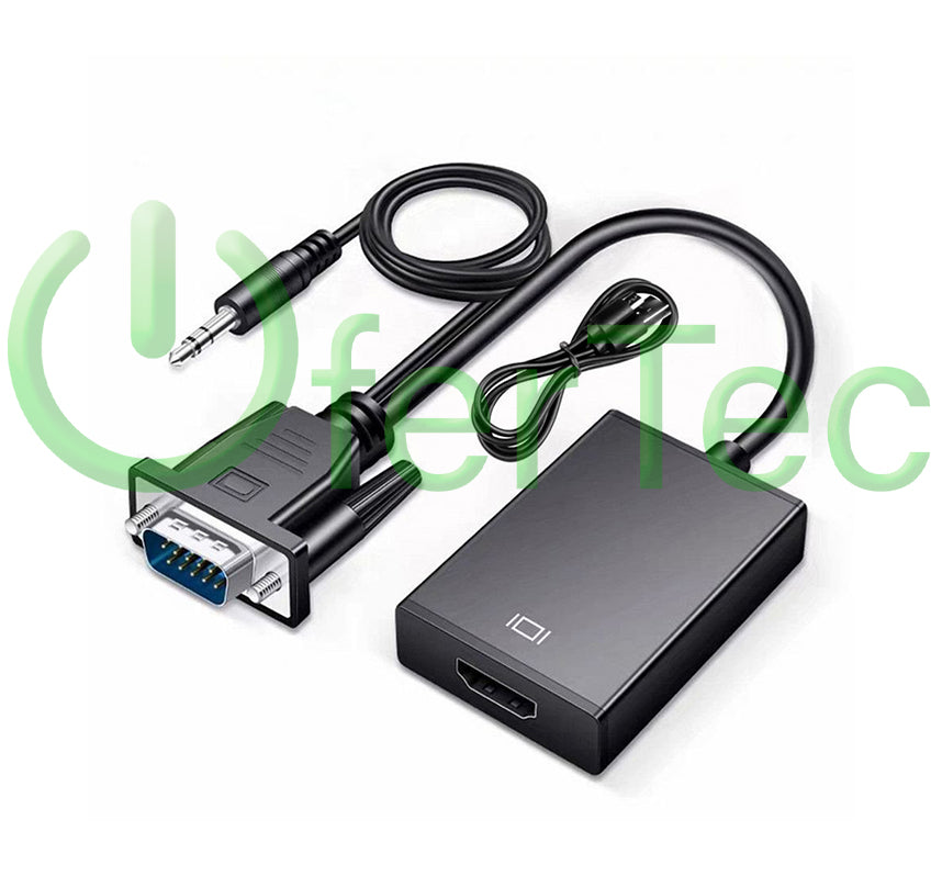 Adaptador VGA a HDMI con Audio